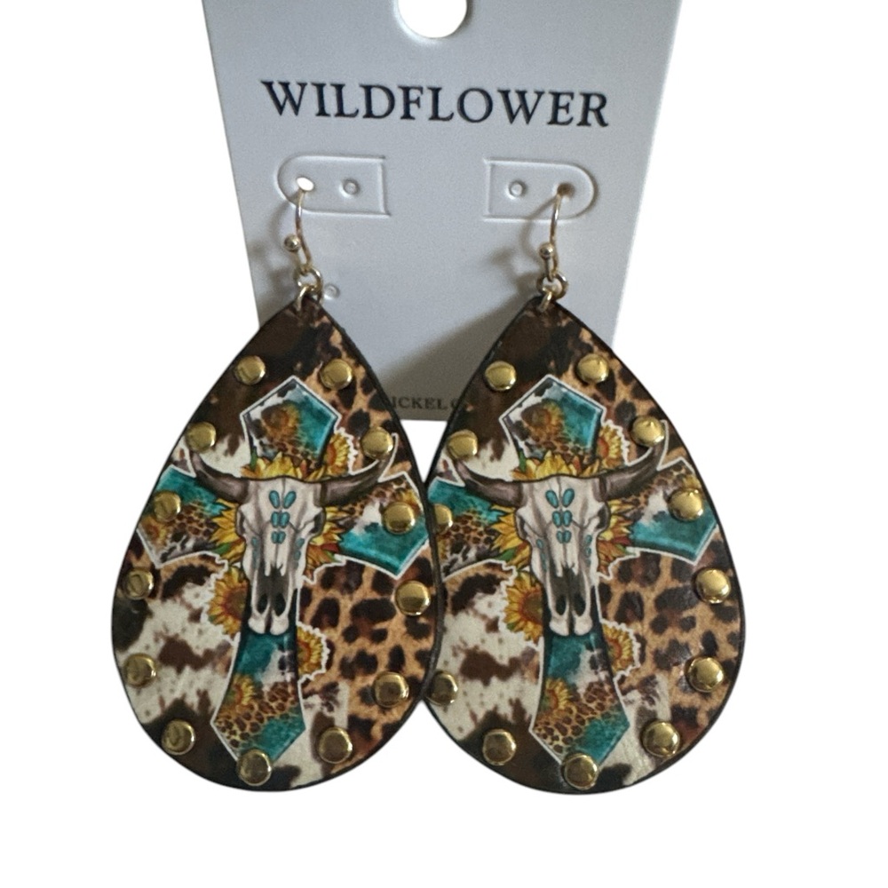 Wildflowers Multicolor Teardrop Earrings